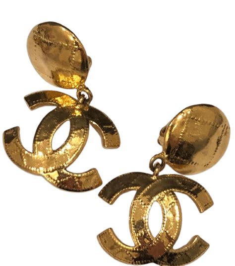 chanel 14k gold earrings|authentic Chanel earrings.